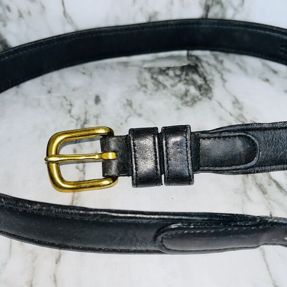 COACH | Belt Glove Tanned Cowhide & Solid Brass #102 | 30”/75 cm | Black | Women - Picture 2 of 5